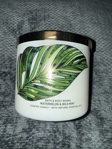 Bath & Body Works Kerze WATERMELON & WILD MINT 3 Docht Kerze - Bild 1 von 2