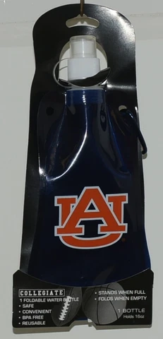 Collegiate Licensed Auburn University Tigers Reusable Foldable Water Bottle Cover