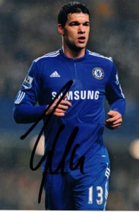 CHELSEA & GERMANY: MICHAEL BALLACK SIGNED 6x4 ACTION PHOTO+COA - Picture 1 of 1