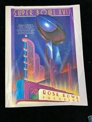 1982-83 NFL SUPER BOWL XVII PROGRAM - WASHINGTON REDSKINS vs MIAMI DOLPHINS - Image 1 of 3