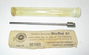 Gardner Denver No. 507063 Wire Wrap Bit NOS With Label - Picture 1 of 1