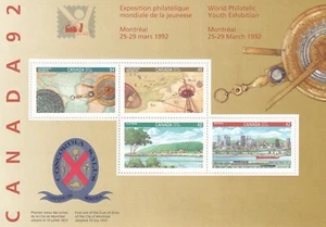Mapas de arquitectura Canadá 1992 Yvert SS 9 MNH VF - Imagen 1 de 1