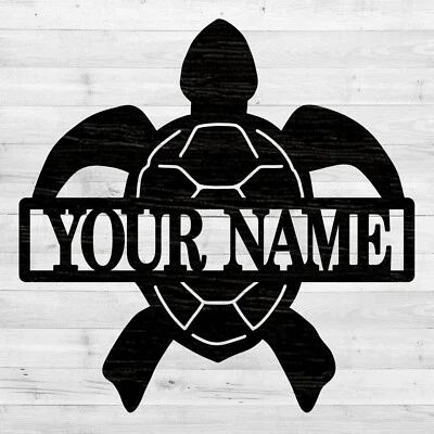Letrero personalizado con nombre de tortuga marina, letrero de placa de madera, artesanías de madera Foto 1 de 2