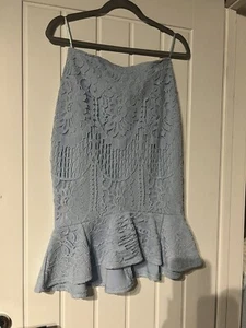 Blue Lipsy pencil skirt with peplum hem size 10 - Picture 1 of 3