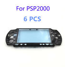 6Pcs Black Front Faceplate Case Shell Cover Replacement For Psp 2000 Console