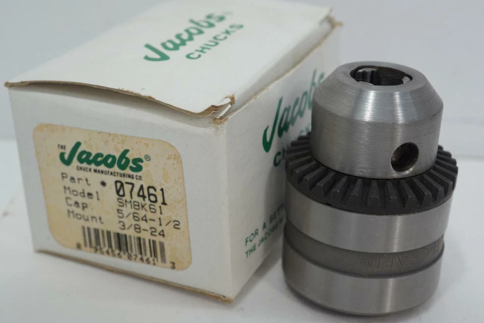 New Original Jacobs 1/2" Multicraft Drill Chuck 3/8"-24 Mount. SM8K61 USA Made ! - Image 1 of 1