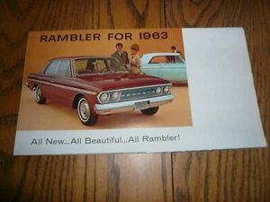 1963 Rambler Sales Brochure - Original - Vintage - Foldout Style - Picture 1 of 5