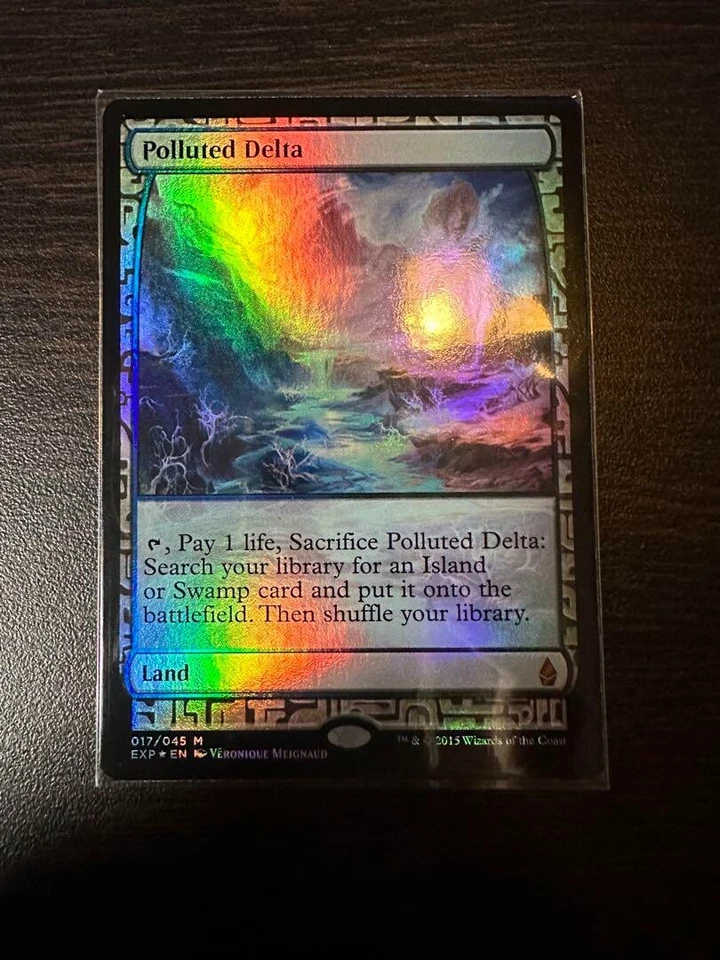MTG Polluted Delta - Zendikar Expeditions Quad Gem - OG Lottery Card - NM - Image 1 of 4