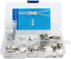 YKK Zipper Repair Kit Solution Assorted Sliders Easy Container Storage Set - Picture 1 of 27