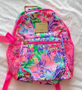 Walt Disney World x Lilly Pulitzer Minnie Mouse and Daisy Backpack 2024 NEW - Picture 1 of 5