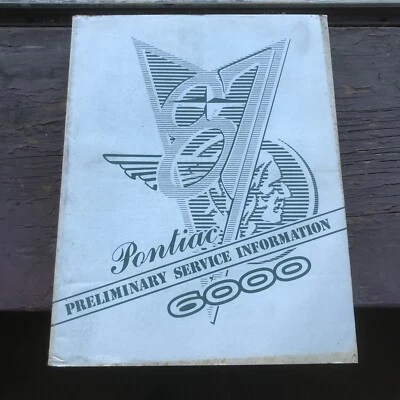 Original - 1987 Pontiac 6000 Información de Servicio Preliminar Manual ¡Envío Rápido! Foto 1 de 4