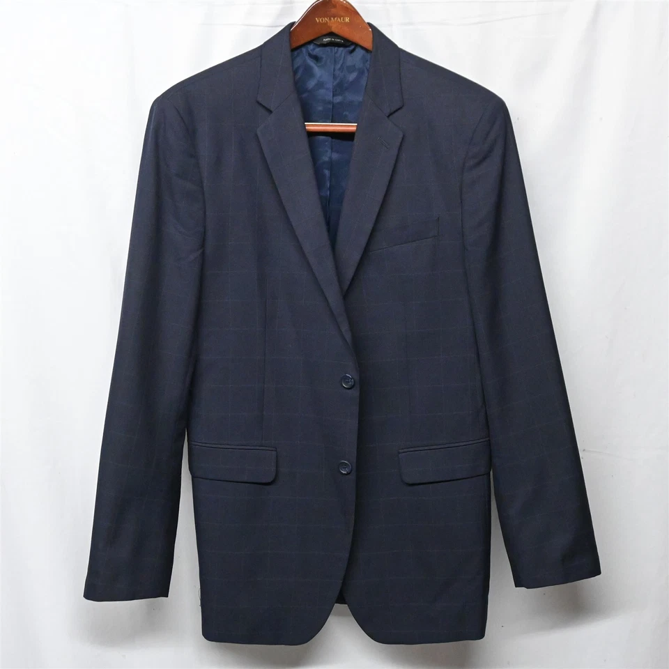 Casaco esportivo Banana Repbulic 42L azul marinho janela sob medida 2Btn terno jaqueta - Imagem 1 de 4