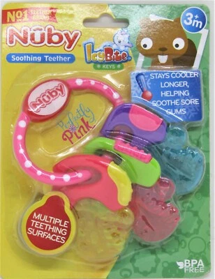 Nuby Icy Bite Llaves Mordedor Calmantes 3+ Meses Perfectamente Rosa ¡NUEVO! Foto 1 de 3