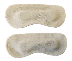 2x Faux Leather Stick On Friction Heel Grip Pads Comfort Cushion for Shoes Boots - Picture 1 of 7