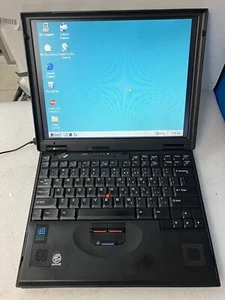 ~ Vintage IBM 600E Type 2645 Laptop Pentium II CPU 128MB RAM 8GB HDD Windows 98 - Picture 1 of 15