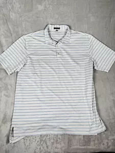 Camisa polo Peter Millar Summer Comfort para hombre XL azul a rayas manga corta - Imagen 1 de 10