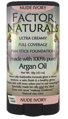 Factor Naturals Nude Ivory 121 pan stick foundation w/Argan oil Made in the USA - Image 1 of 4