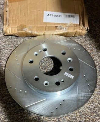 Piloto delantero Power Stop AR8654XL perforado y ranurado para Cadillac Escalade 2007 Foto 1 de 4