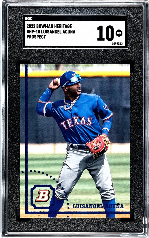 Luisangel Acuna - 2022 Bowman Heritage #BHP-10 SGC 10 - Image 1 of 2