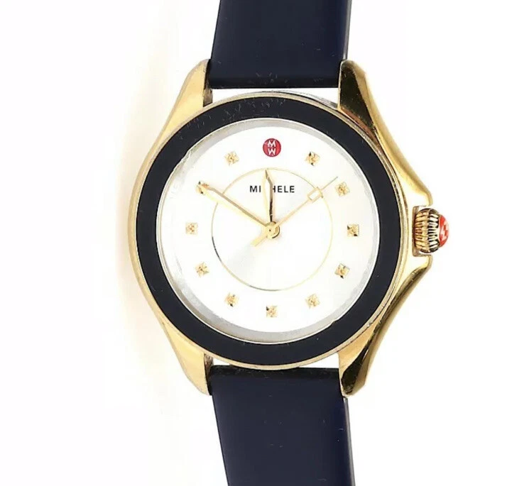 Reloj MICHELE azul marino 40 mm con correa de silicona para mujer F1126 Foto 1 de 3