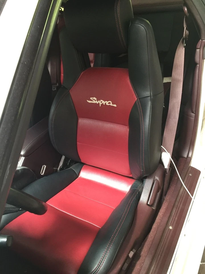 Fundas de asiento de cuero de repuesto para Toyota Supra MK3 / MKIII 1986,5-1992  Foto 1 de 4