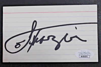 Joe Frazier (d.2011) HEAVYWEIGHT BOXING CHAMP Signed 3x5 Index Card JSA COA - Image 1 of 4