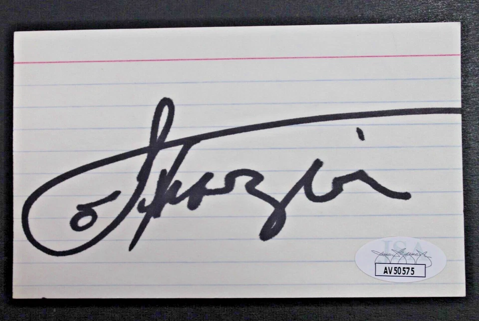Joe Frazier (d.2011) HEAVYWEIGHT BOXING CHAMP Signed 3x5 Index Card JSA COA - Image 1 of 4