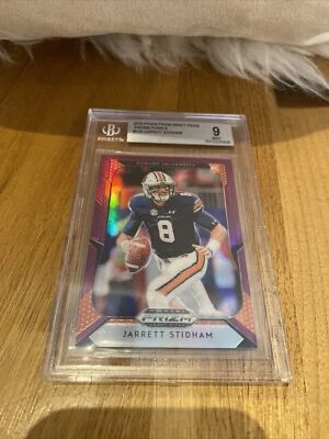 2019 PANINI PRIZM DRAFT JARRETT STIDHAM RC ROOKIE PURPLE PRIZM BGS 9 MINT - Image 1 of 2