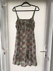 Size 20 New Look Inspire Peppermint Green Floral Strappy Knee Length Sun Dress