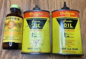 Vintage Waffenöl & Lösungsmittel Dosen und Flasche - Bild 1 von 5