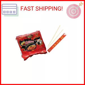 Samyang 2X Spicy Hot Chicken Flavor Ramen Spicy Noodles 5 pack with Chopsticks B - Picture 1 of 2