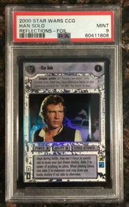 2000 Decipher Star Wars CCG Han Solo Reflections Foil PSA 9 MINT Card - Picture 1 of 3