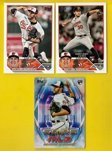 2023 Topps Update US35 & US50 Grayson Rodriguez RCs + Stars of MLB 3 Card Lot - Picture 1 of 1