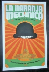CLOCKWORK ORANGE / Cuban Silkscreen Movie Tribute Poster / HAVANA CUBA Pop Art - Picture 1 of 5