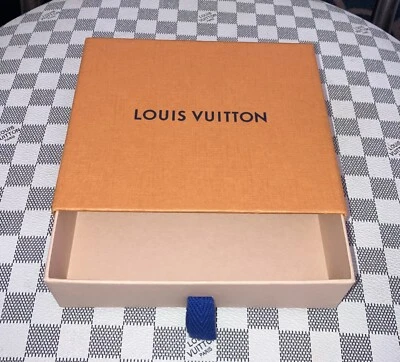 Authentic LOUIS VUITTON Wallet Drawer Style Empty Box 5.75" x 5” X 1.5".