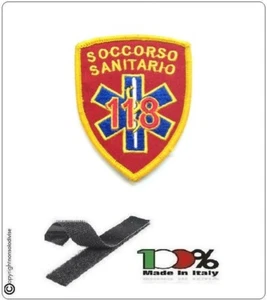 Toppa Patch Scudo con Strip Soccorso Sanitario 118 Art. EU2097 - Imagen 1 de 1