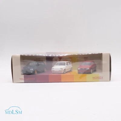 MODELLINO AUTO YOUNGTIMERS SET 3 PEZZI CLIO SUPERCINQUE 205 GTI NOREV SCALA 1:43 - Immagine 1 di 4