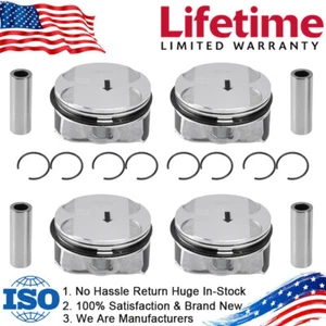 4X Engine Piston & Ring Kit For Chevrolet GMC Terrain Buick Saturn LaCrosse 2.4L - Picture 1 of 17