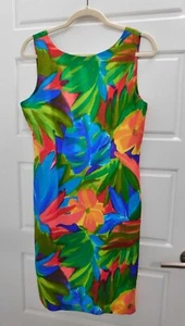 Vintage Cimmaron Floral Sleeveless Mini Dress sz 8 - Picture 1 of 3