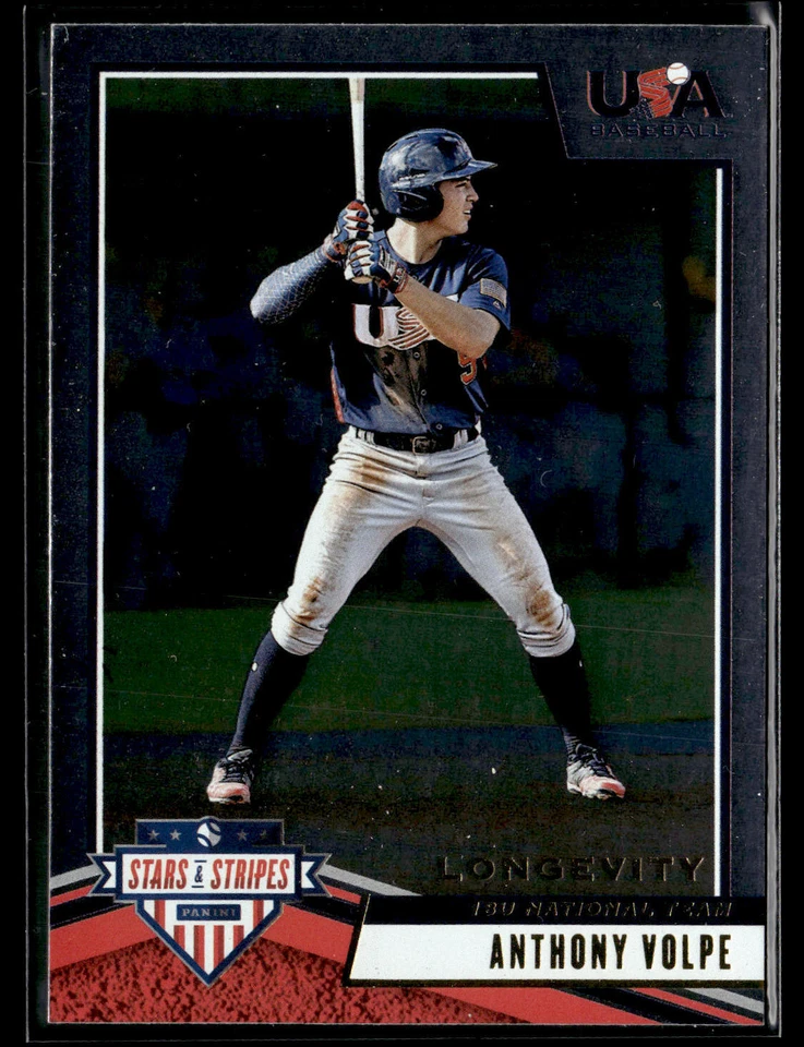 2019 Panini USA Baseball Stars & Stripes Anthony Volpe #47 Longevity Base - Image 1 of 2