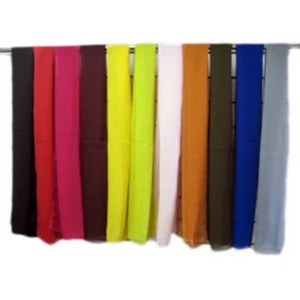Einfacher farbiger Chiffon-Feeling durchsichtig Mode Hals Kopftuch 100 % Polyester - Bild 1 von 14