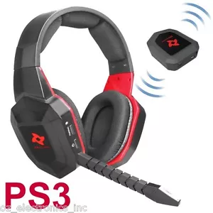Wireless Gaming Stereo Headset for PS3 Playstation 3 Game Sound Chat NEW New - Picture 1 of 9