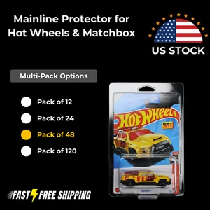 48-Pack Mainline Standard Protector Case Storage for Hot Wheels and Matchbox - Picture 1 of 8