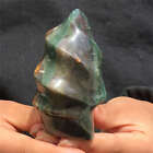 330Gnatural Carnelian Flame Quartz Crystal Carved Polishing Healing
