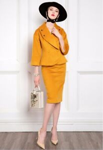 Custom Made to Order 2PC Wool Casual Blazer Jacket Skirt Suit Plus 1X-10X Y371