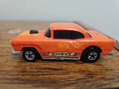 Mattel 1978 Malaysia Hot Wheels Orange 55 Chevy with Blackwall Tires Vintage - Image 1 of 4