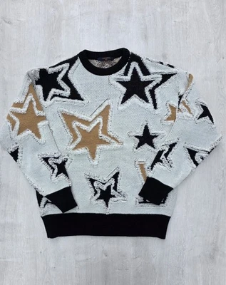 Pullover Mens Louis Vuitton Size L Regular Color White Knit With Star LV - Image 1 of 4