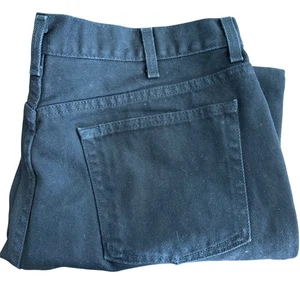 George Mens Black Regular Fit Jeans 38x30 Cotton Straight Leg Pants - Picture 1 of 9