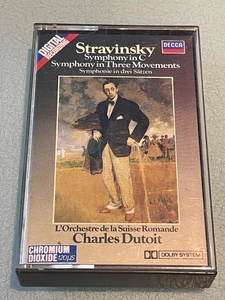 Stravinsky - Symphony in C/Three Movements - Cassette Tape Album  Charles Dutoit - Picture 1 of 5