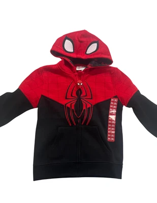Sudadera con Capucha Marvel Spiderman Niños, M(8), Cremallera Cabeza Spiderman Única Foto 1 de 3